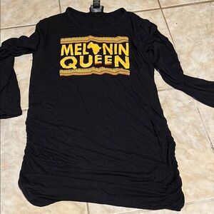 Ashro Black Long Sleeve Dress black history. Melanin queen